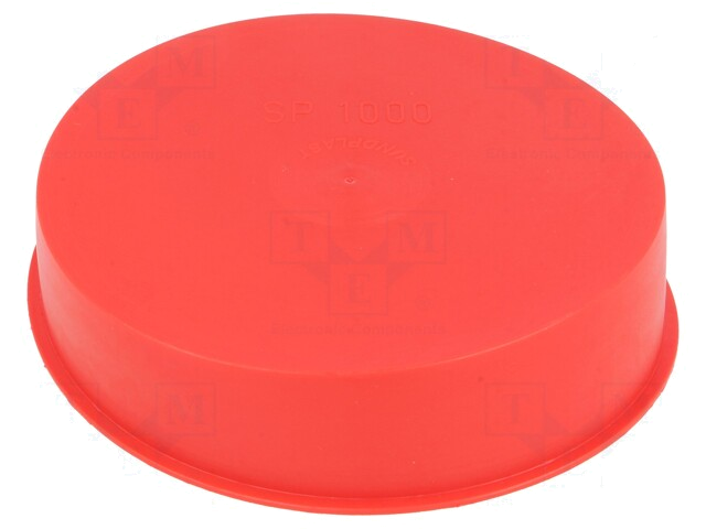Afdekdopje; Lichaam: rood; Buitendiam: 102mm; H: 22,8mm; Mat: LDPE Afdekdopje; Lichaam: rood; Buitendiam: 102mm; H: 22,8mm; Mat: LDPE